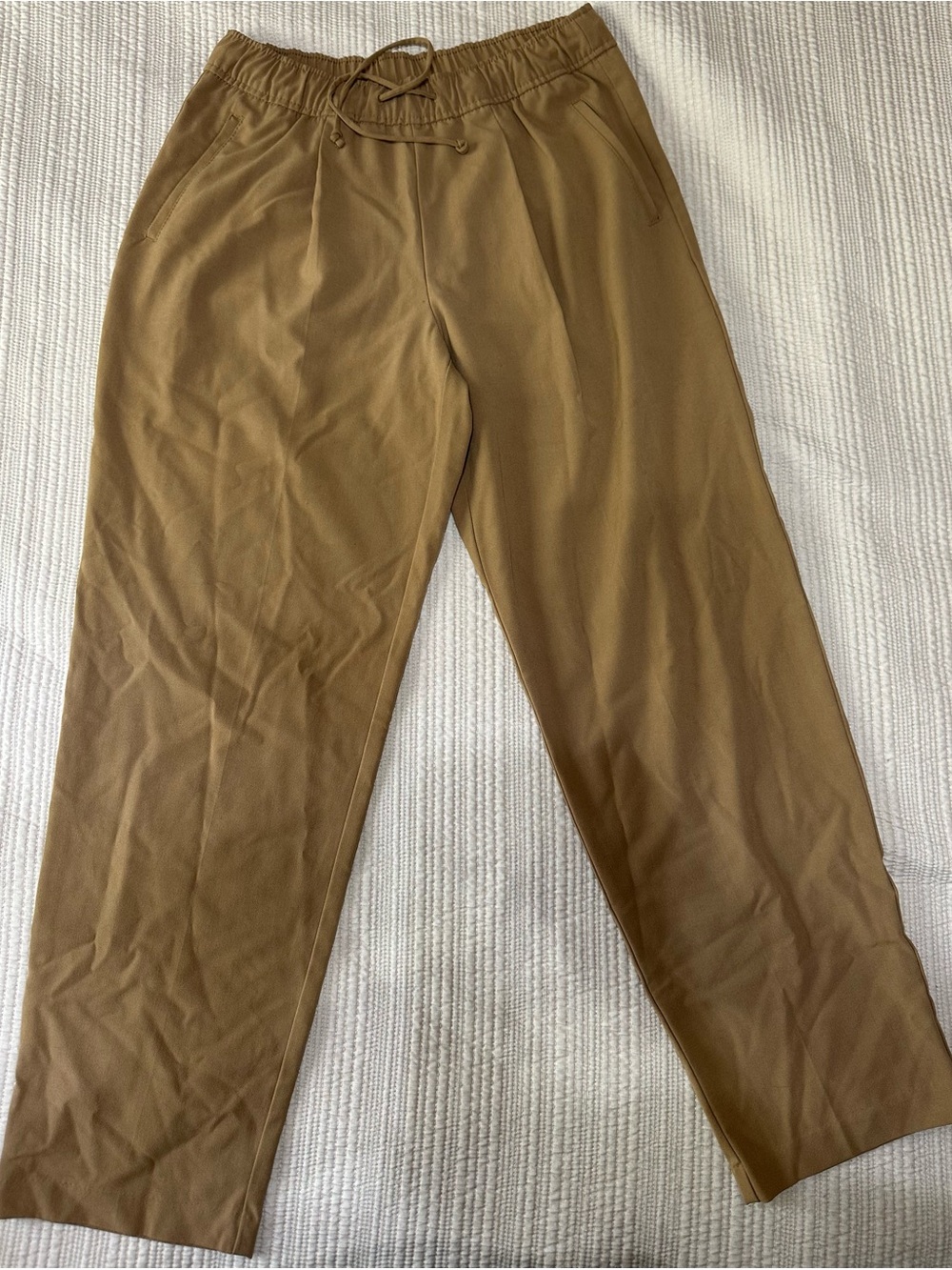 Old Navy Women’s Billie Straight High-Rise Drawstring Pants Camel